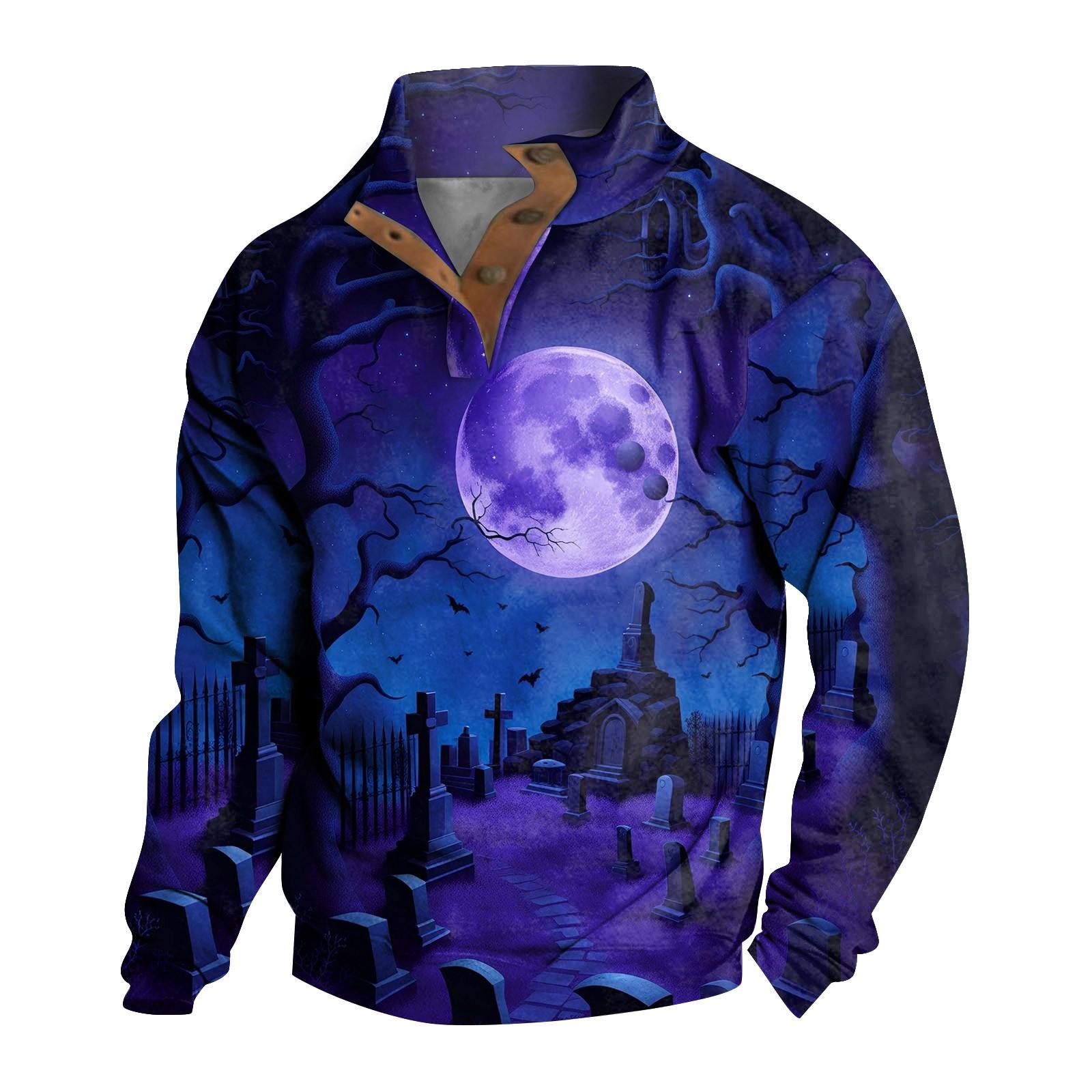 Ximalaya Lente en herfst herensweatshirt met staande kraag is outdoor casual truien tops XXL paars