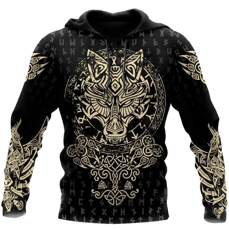 Bobby4 Viking Harajuku Pullover Nieuwe Heren Hoodie 3D Print Heren Capuchon Sweatshirt Oversized Vintage Herenkleding Herfst Lange Mouwen Tops XL