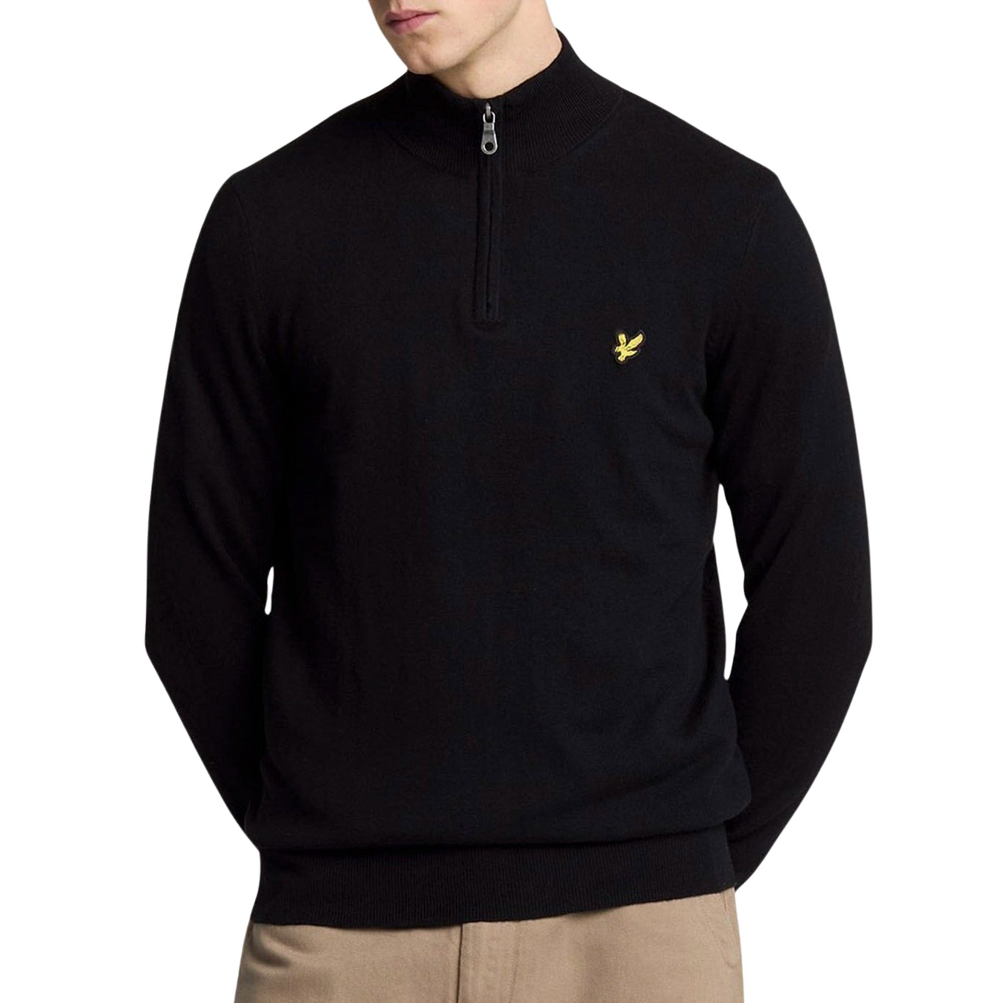 Lyle & Scott Cotton Merino 1/4 Zip Sweater Heren