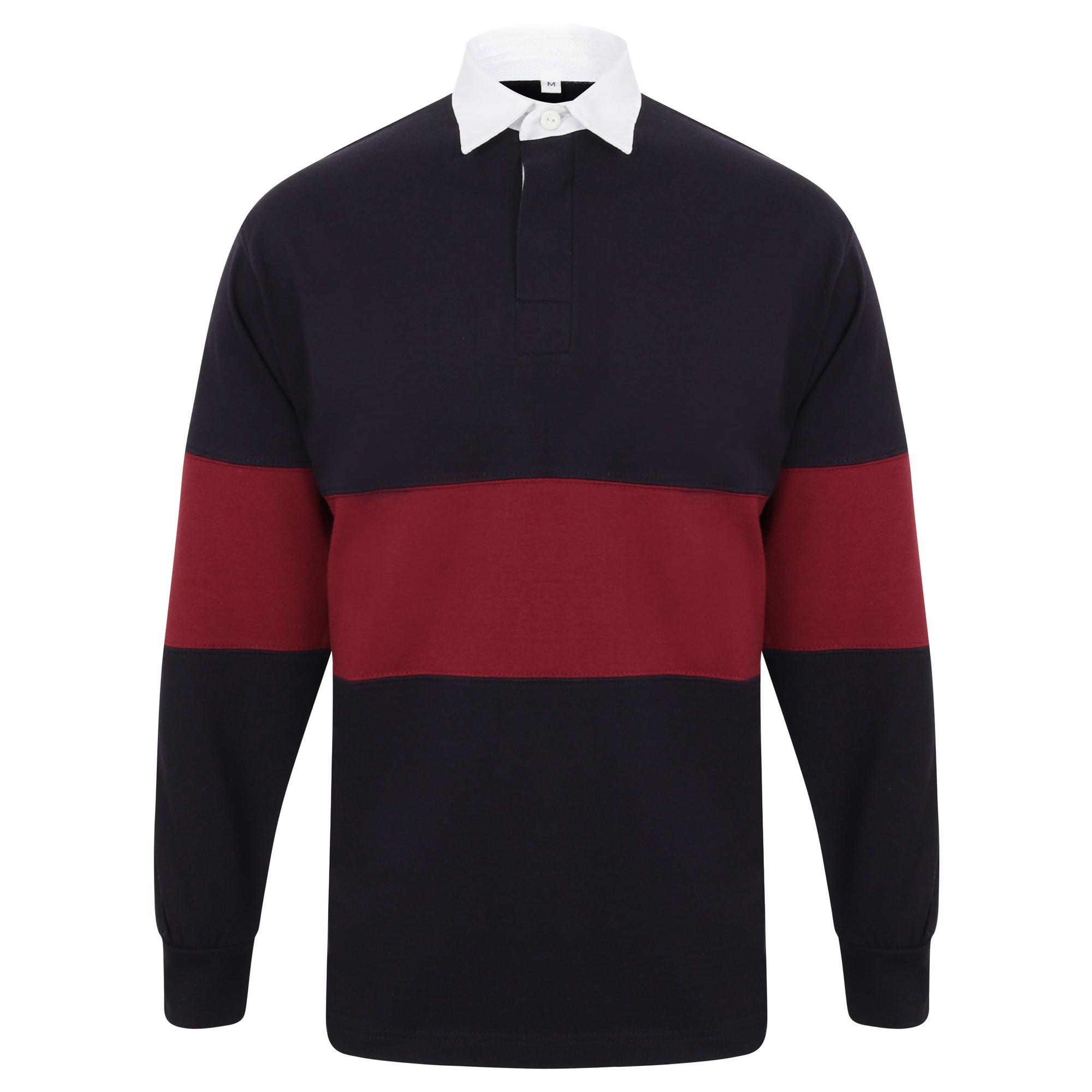 FRONT ROW Adults Unisex Panelled Tag Free Rugby Shirt XL