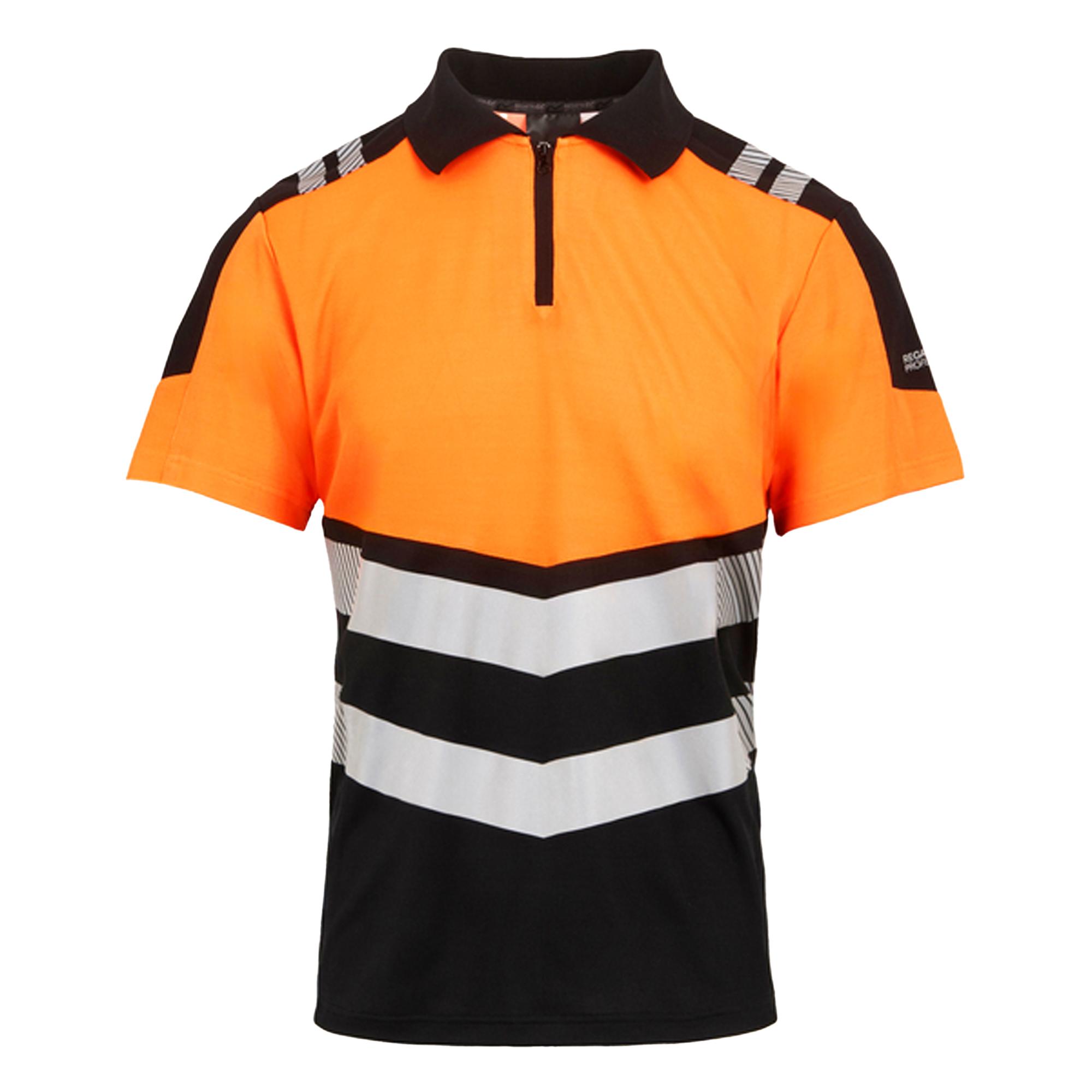 Regatta Professional Heren Hi-Vis Poloshirt S zwart/oranje