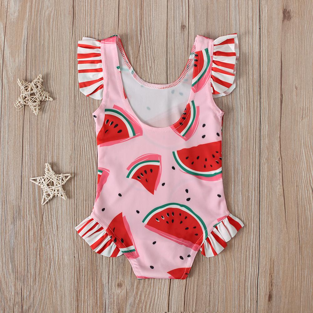 Kids Clothing Club Babymeisje eendelig badpak peuter baby prinses meisjes watermeloen badmode zwemmen kinderen vakantie strandkleding 80