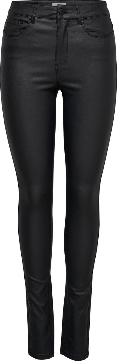 Only Imitatieleren broek ONLANNE K MID WAIST COATED PNT NOOS