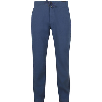 Boss Broek  Chino Sanderson Linnen Blend Donkerblauw