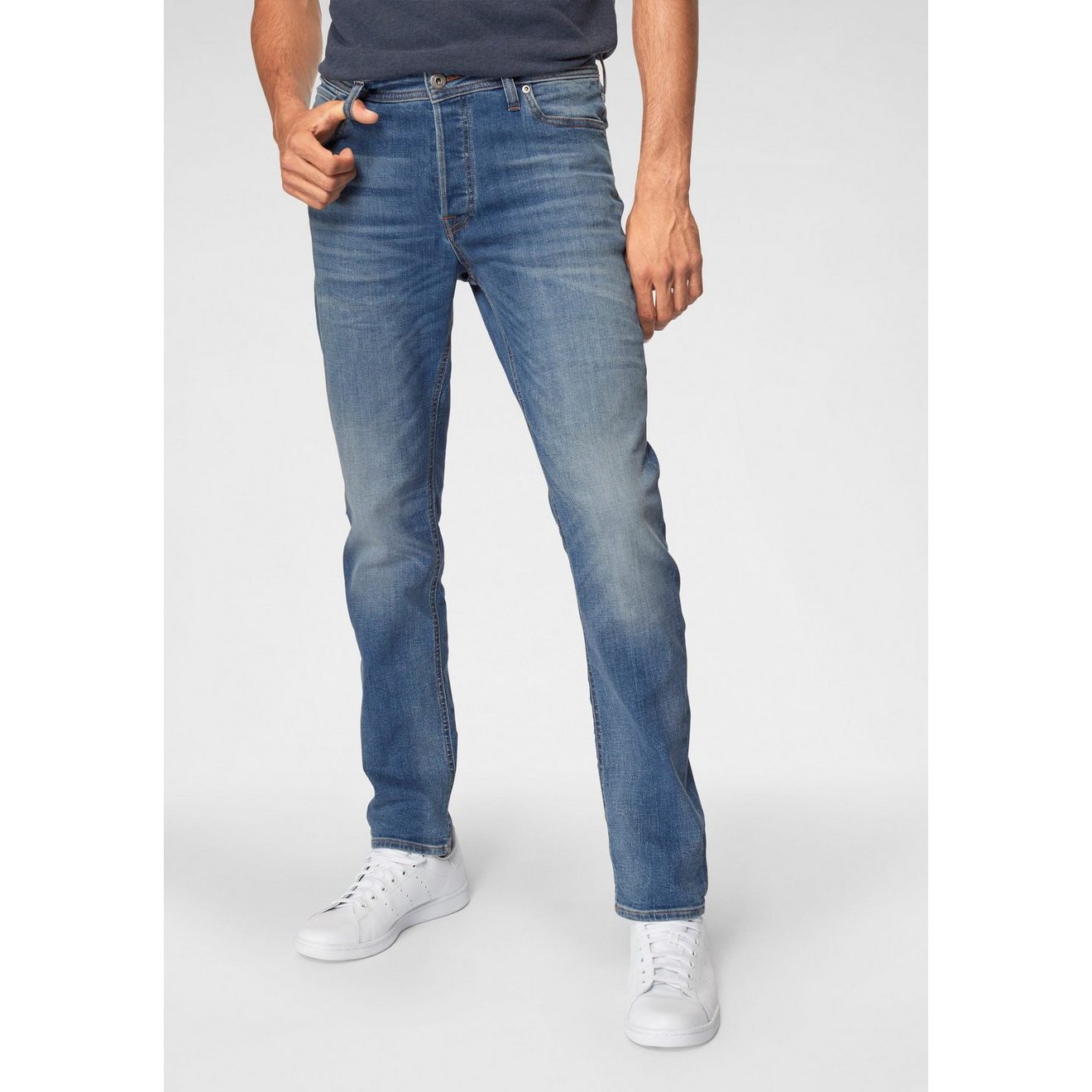 Jack & Jones Slim fit jeans JJITIM met wassing en praktische zakken