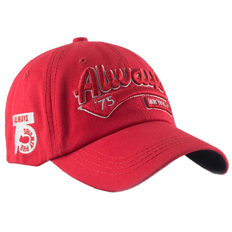 Tie Unisex Casual Baseball Caps Fashion Letters Borduurwerk Hoed rood