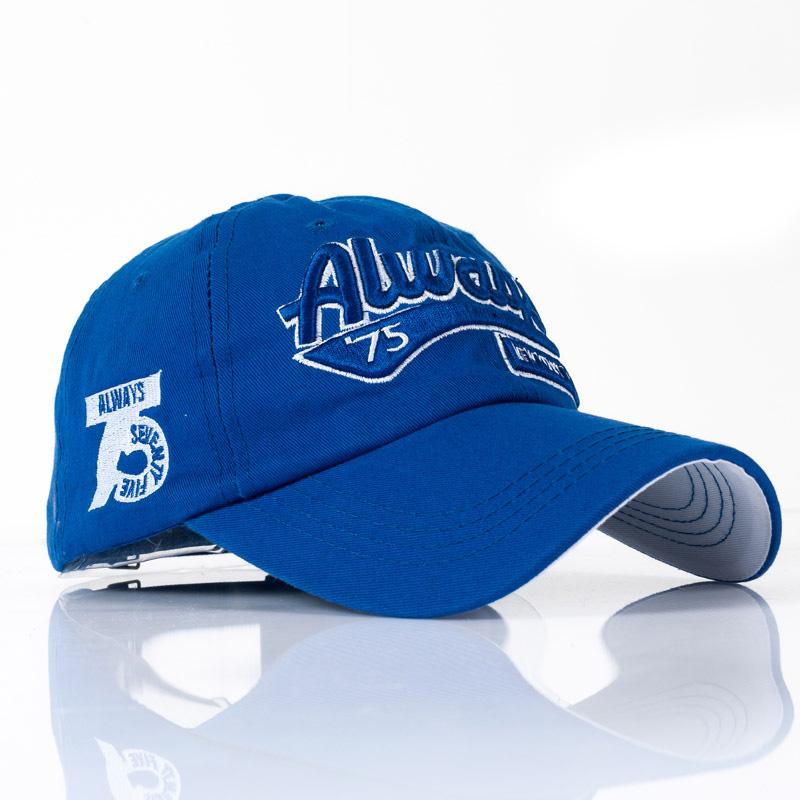 Tie Unisex Casual Baseball Caps Fashion Letters Borduurwerk Hoed blauw