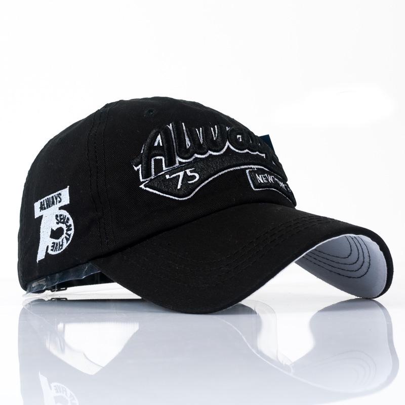 Tie Unisex Casual Baseball Caps Fashion Letters Borduurwerk Hoed zwart