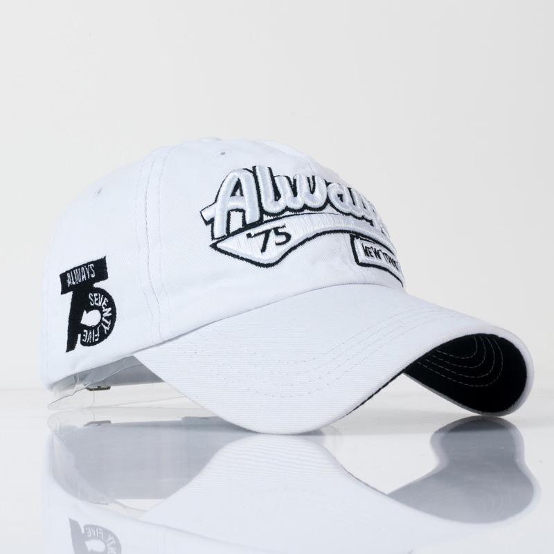 Tie Unisex Casual Baseball Caps Fashion Letters Borduurwerk Hoed wit