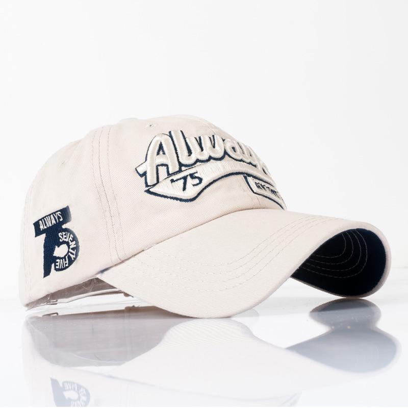 Tie Unisex Casual Baseball Caps Fashion Letters Borduurwerk Hoed melkwitte kleur