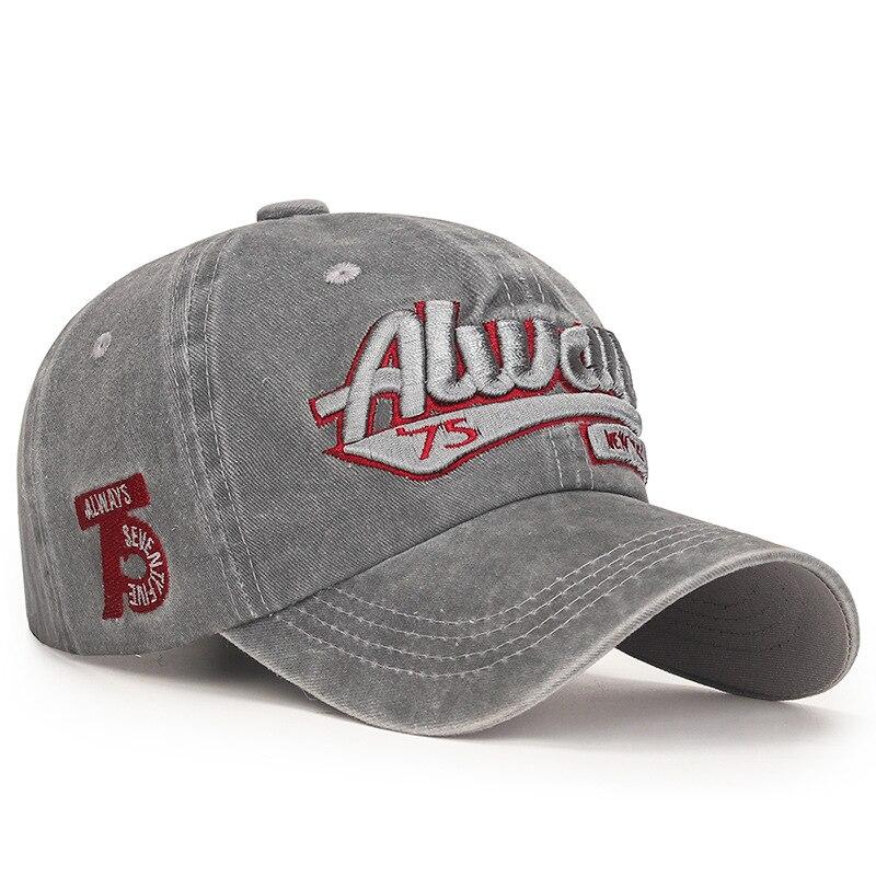 Northwood Katoenen zonnehoeden Dames Heren Baseballpetten Snapback Hip Hip Patroon Dad Hat Damespet 55-60 cm grijze kleur