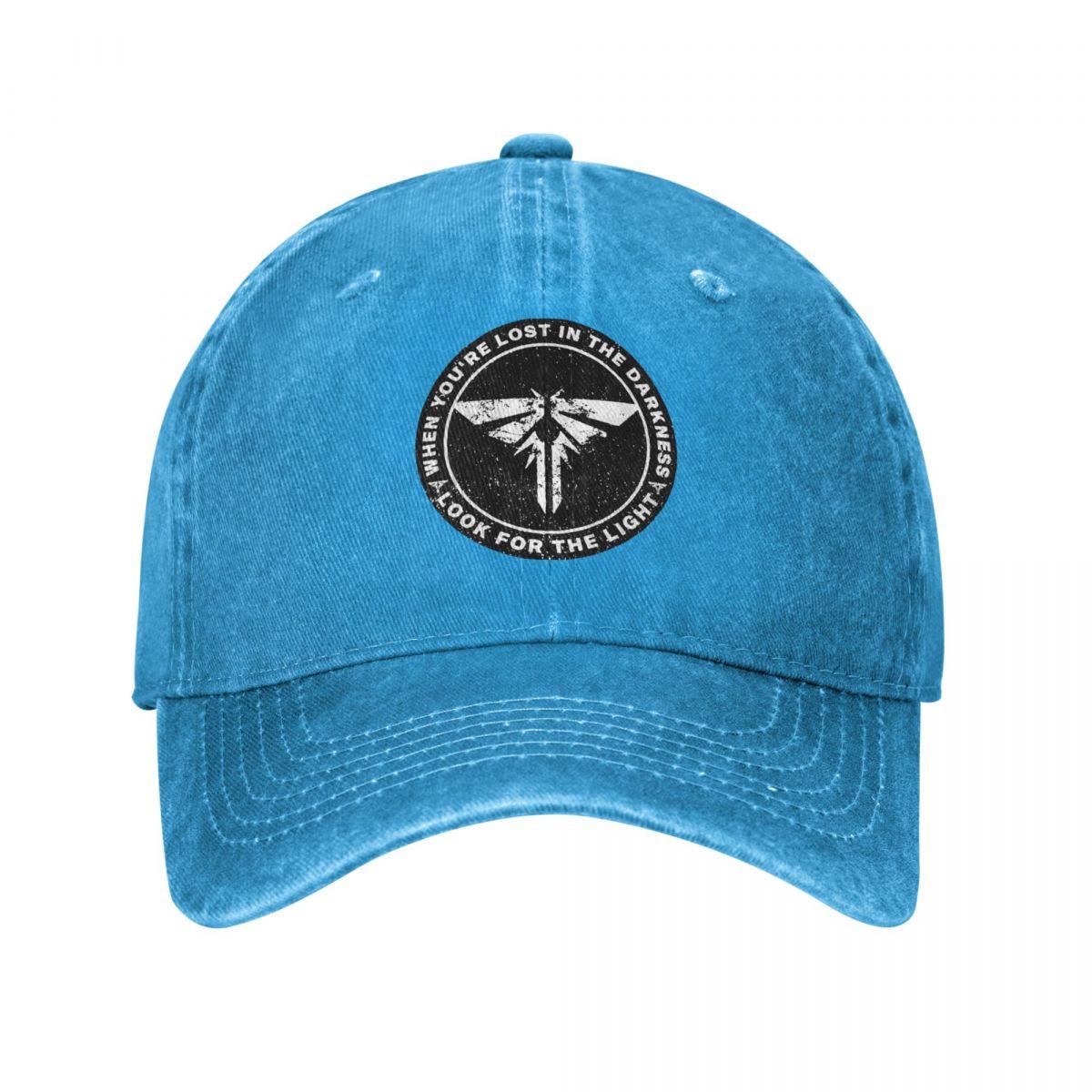 91530103MAC287W82J Klassieke TLOU The Last Of Us Baseball Caps Heren Dames Versleten Denim Snapback Cap Zoek naar de lichte Outdoor Activiteiten Caps Hoed One Size