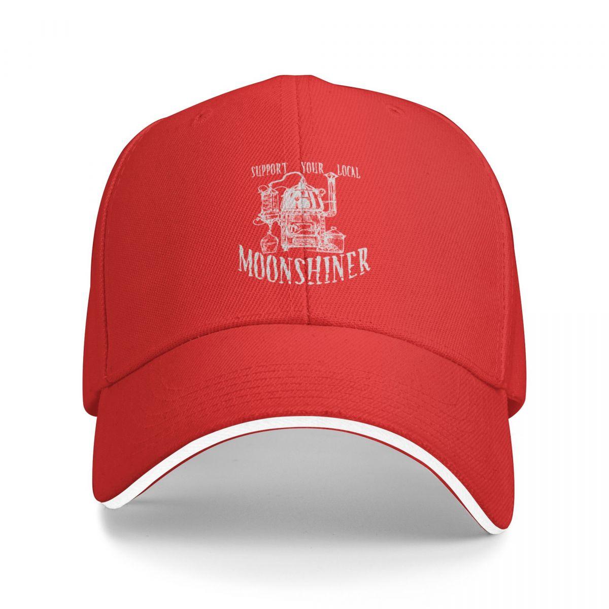 DDecorative Home Ondersteun uw lokale Moonshiner Grappige Moonshine Baseball Cap Vintage Strandtas Luxe Cap Cap Vrouwelijk Unisex'S