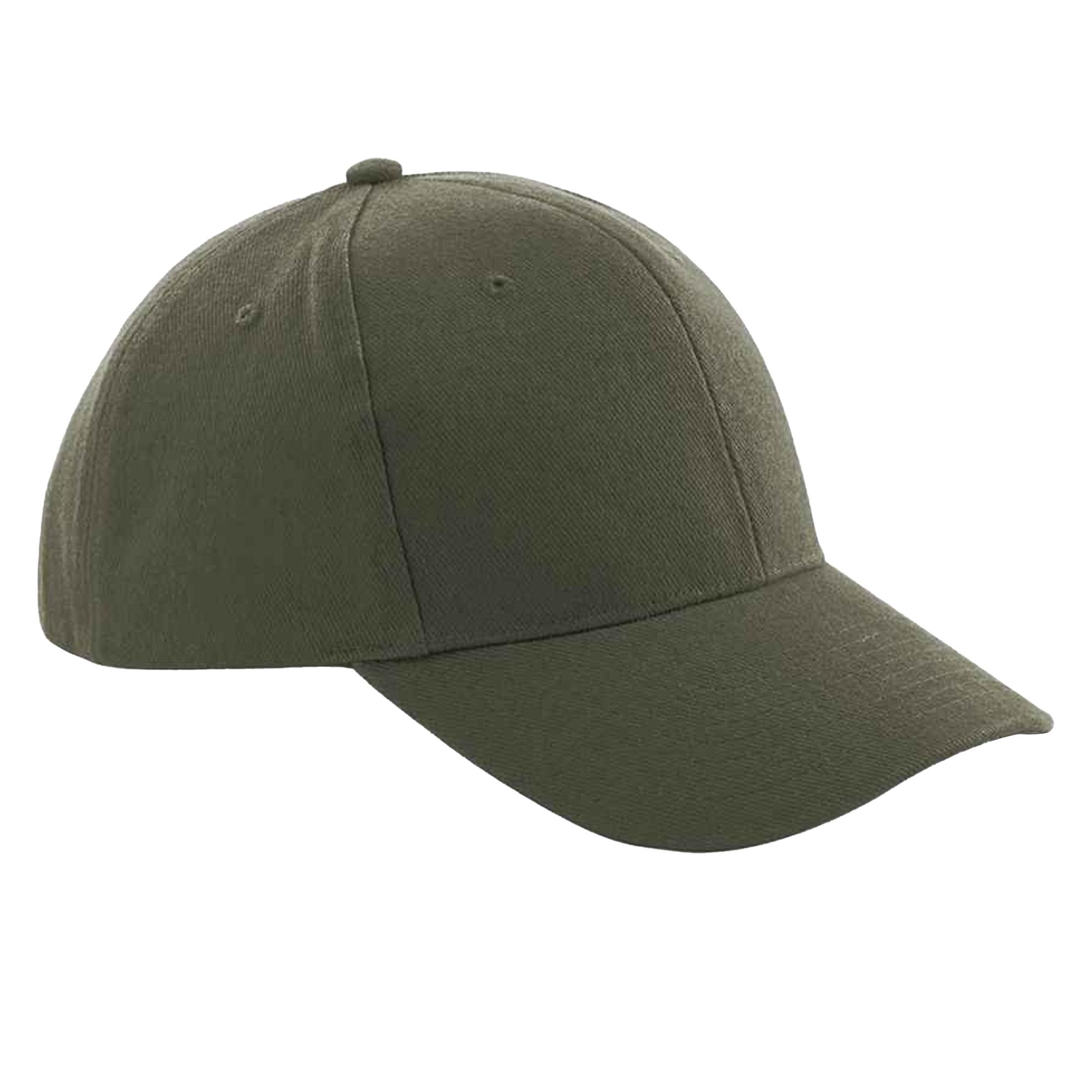 Beechfield unisex pro-stijl zware geborstelde katoenen baseballpet/hoofddeksels One Size