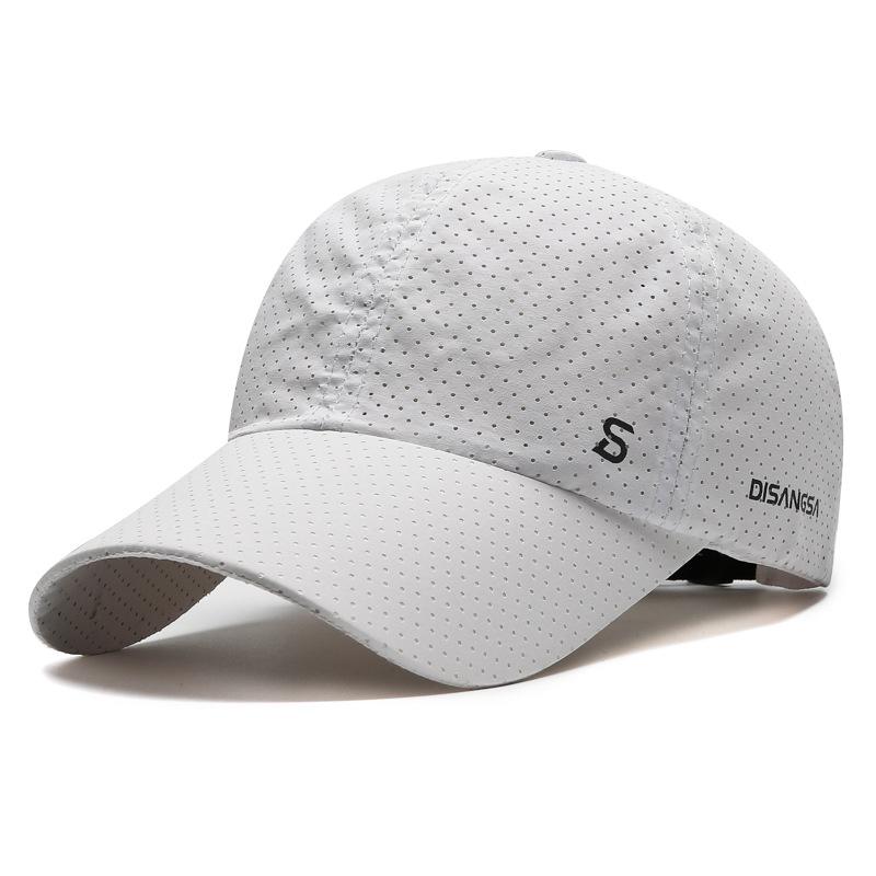 ONIHUA Zomerse honkbalpetten voor mannen en vrouwen Snel drogende hoed Ademende mesh Dunne hardlooppet Outdoor sportpet Golfvissershoeden 56-60cm wit