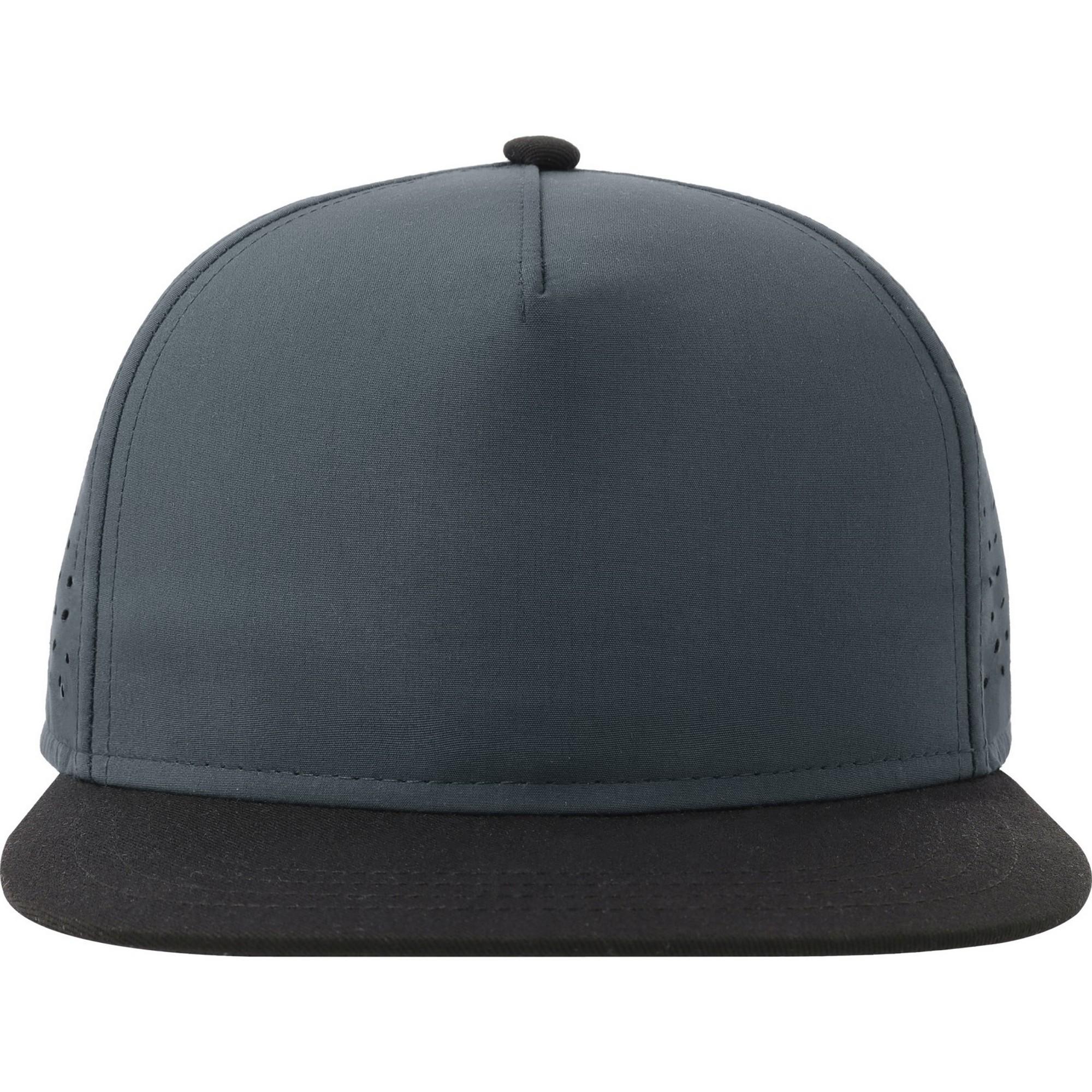 Atlantis unisex volwassen bank 5-paneel gerecycleerde snapback-pet One Size Vloot/zwart