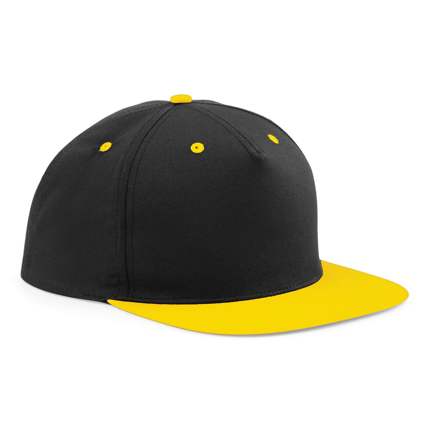 Beechfield unisex 5 panelen contrasterende snapback-pet One size
