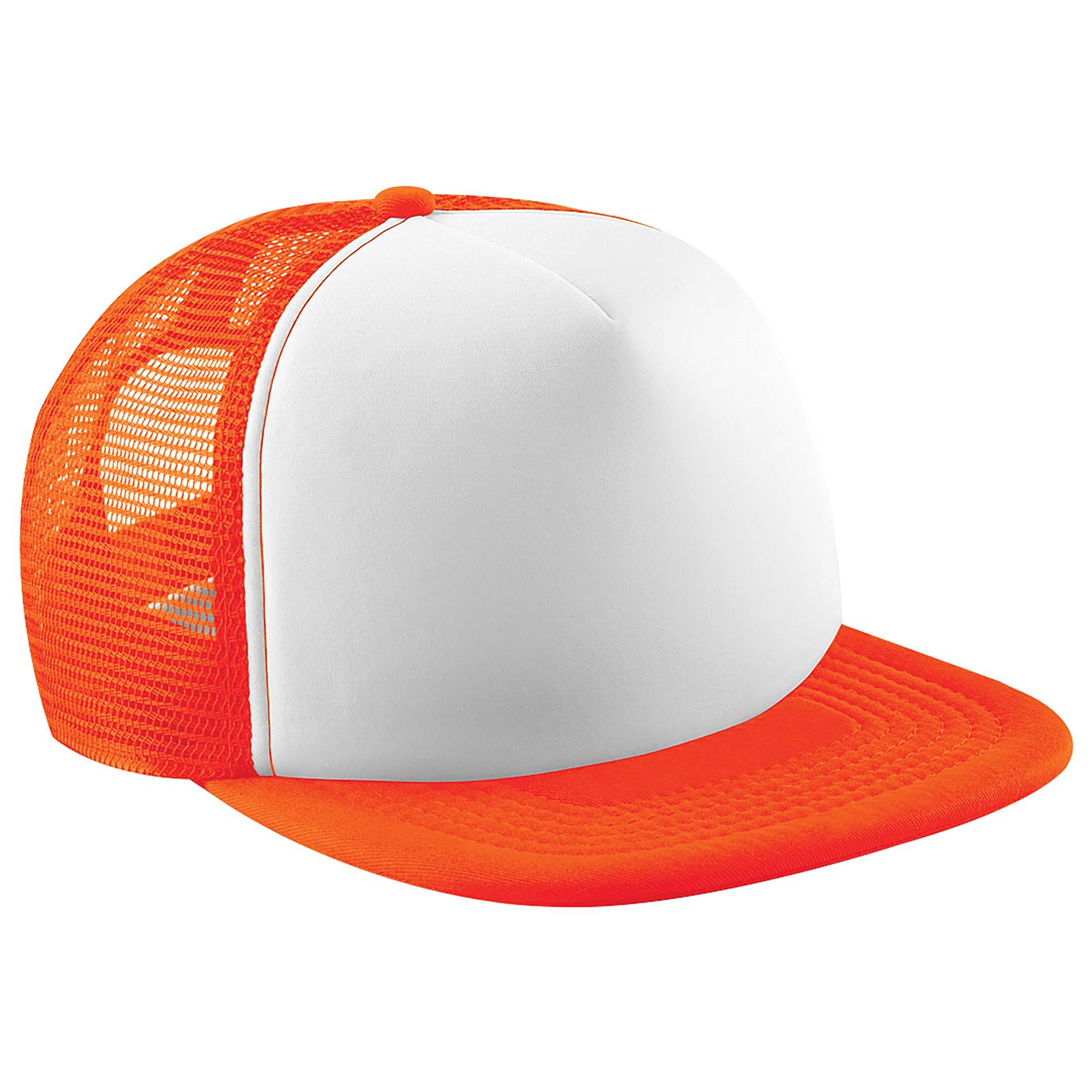 Beechfield vintage effen truckerpet met snapback One Size