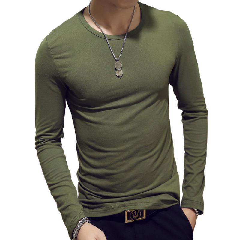 Ztiansd11 1PC Fashion Casual Slim Fit Lente- en Zomer-T-shirt met lange mouwen L