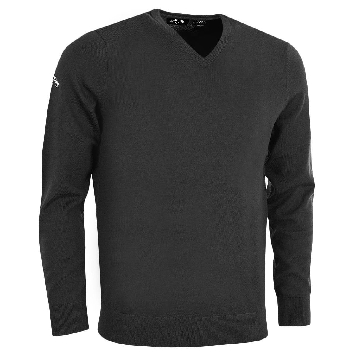 Callaway heren geribbelde merinosweater met V-hals M