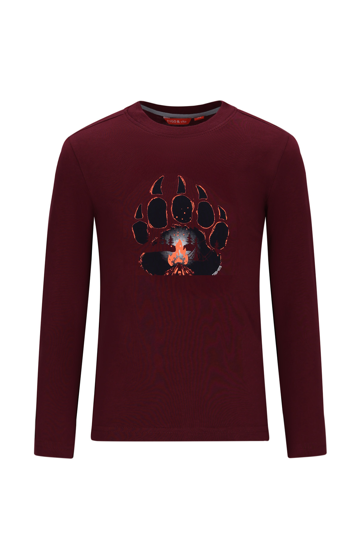 Tygo & Vito winter t-shirt jongens - bordeaux rood - Max - longsleeve