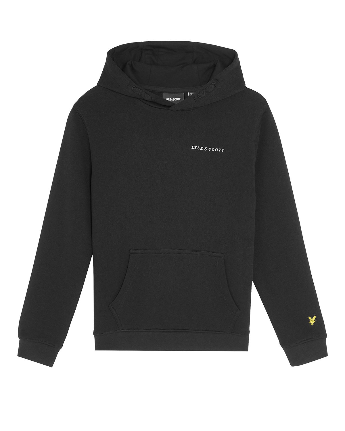 Lyle & Scott winter hoodie jongens - zwart - Script - geborduurd