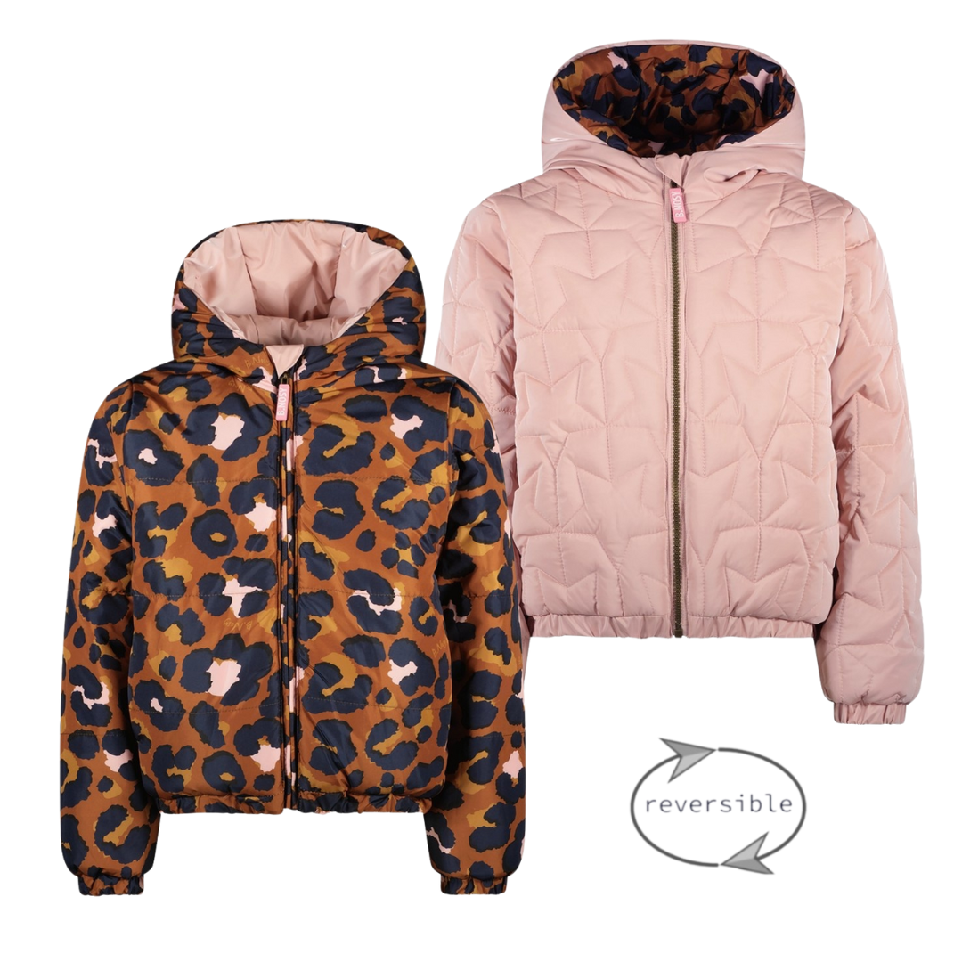 B.Nosy winter winterjas meisjes - roze - Jessie - reversible