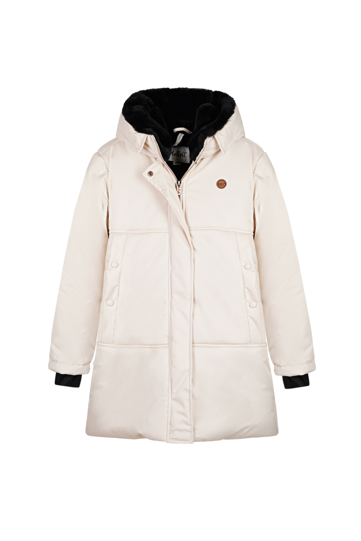NoBell winter winterjas meisjes - beige - Belvine - lang, capuhon