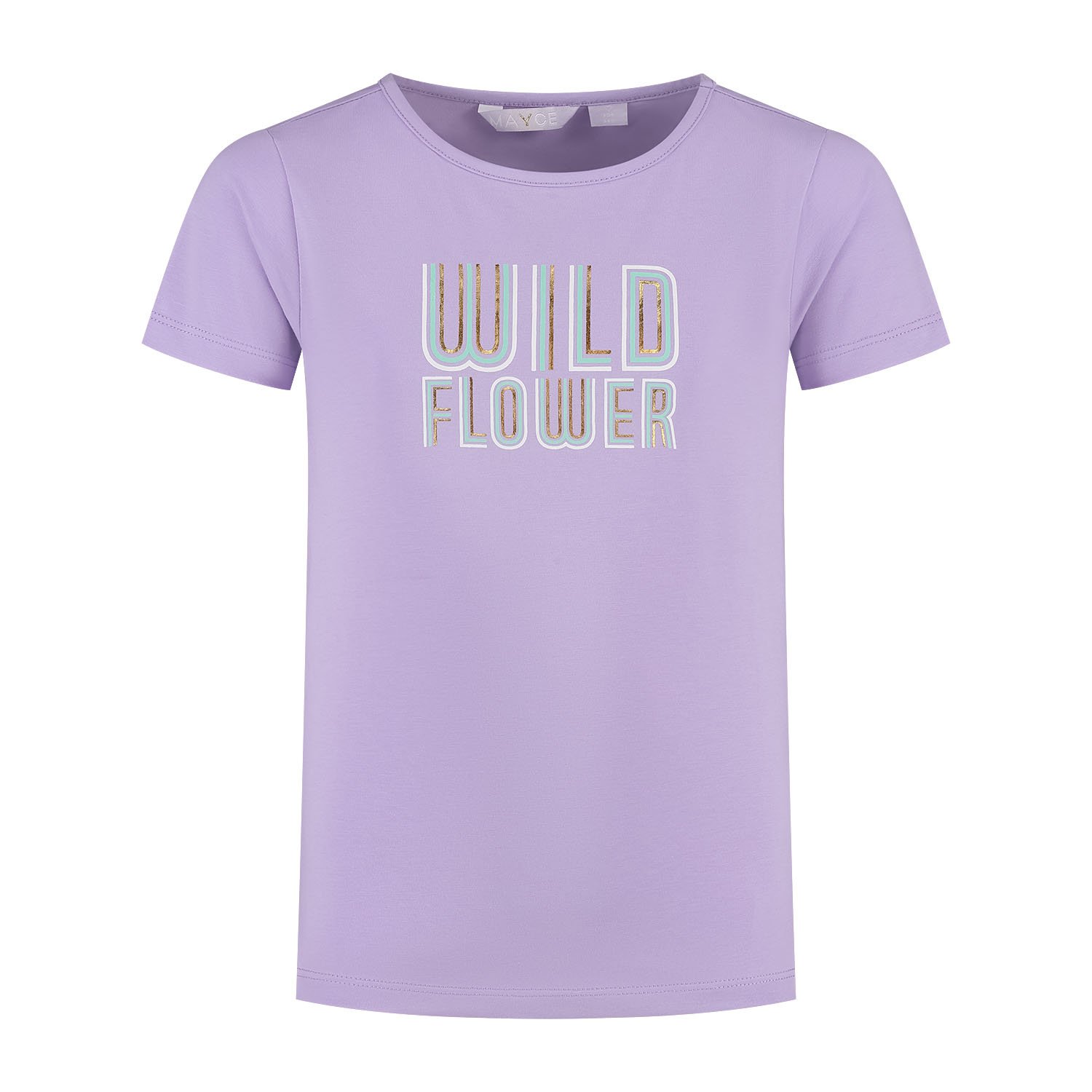MAYCE zomer t-shirt meisjes - lila - artwork