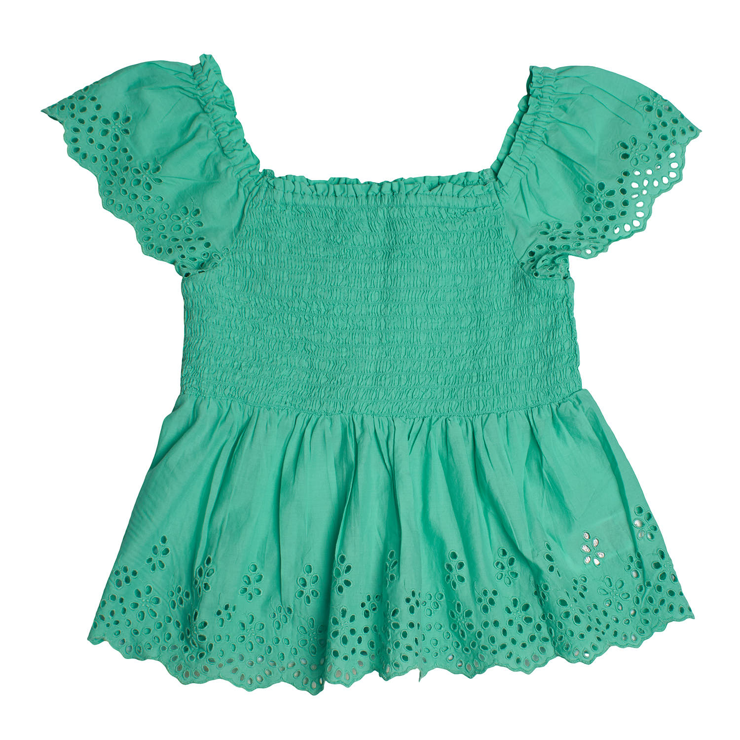 BlackPrice Blusa Corta con Ojales Bordados 557992 para Niña 12 AÑOS