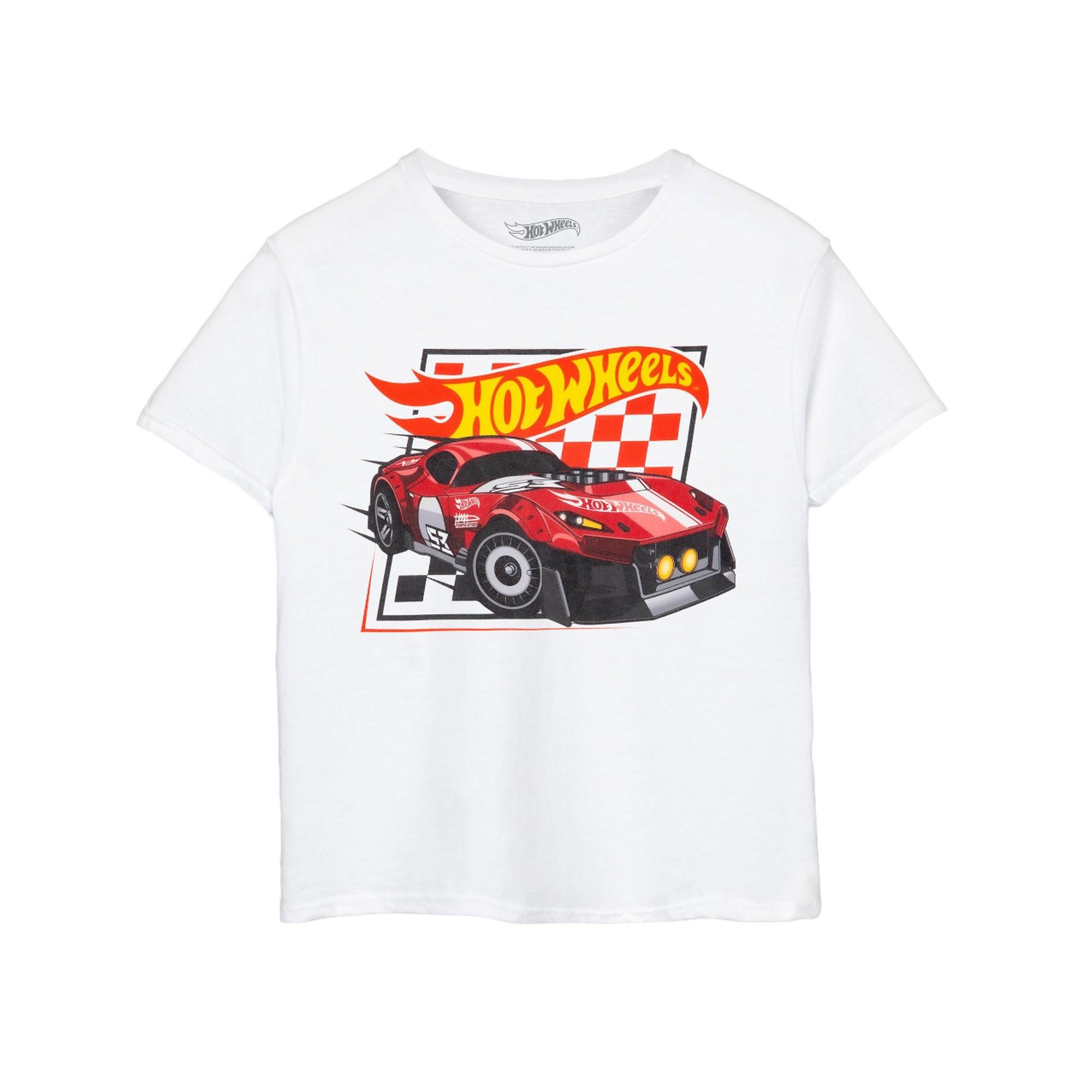 Hot Wheels jongens dambord T-shirt 7-8 Years