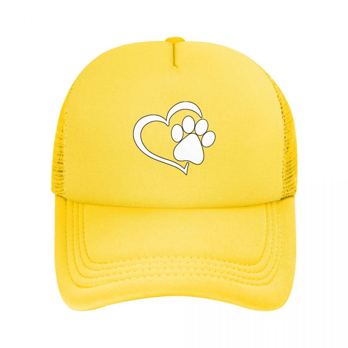NOmo Home Love Paw Print Baseball Cap voor Unisex Vrouwen Snapback Trucker Hat Verstelbare Unisex Vissen Mesh Hoeden Adjustable