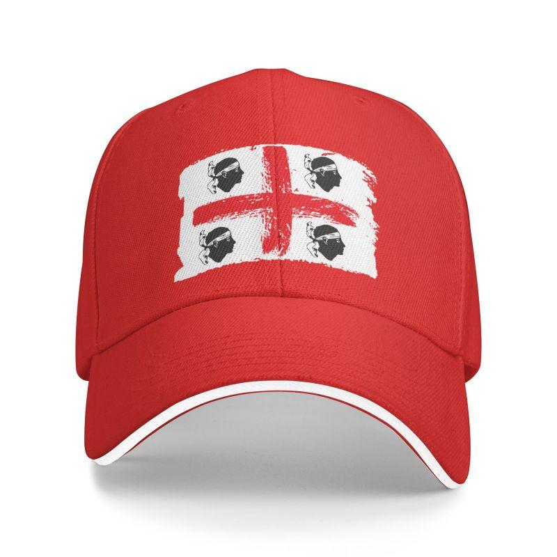 Animedrama Punk Italië Sardinië Wapenschild Baseball Cap voor Unisex Vrouwen Verstelbare Sardegna Vlag Vier Moors Papa Hoed Outdoor Baseball Cap