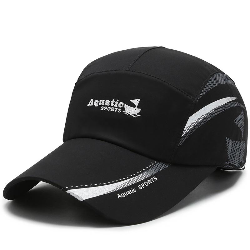 Cozyoutfit MAITA sneldrogende waterdichte heren sport eend tong zonnehoed buitenruimte baseball cap zwart