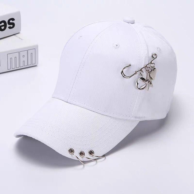 AI Supermarket Trendy Koreaanse zomerhonkbalpet voor dames - Bescherming tegen de zon voor reizen, buitenactiviteiten en stellen Large safety pin