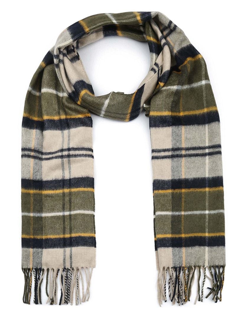 Barbour Sjaal Wolmix Tartan Yaxley Groen -