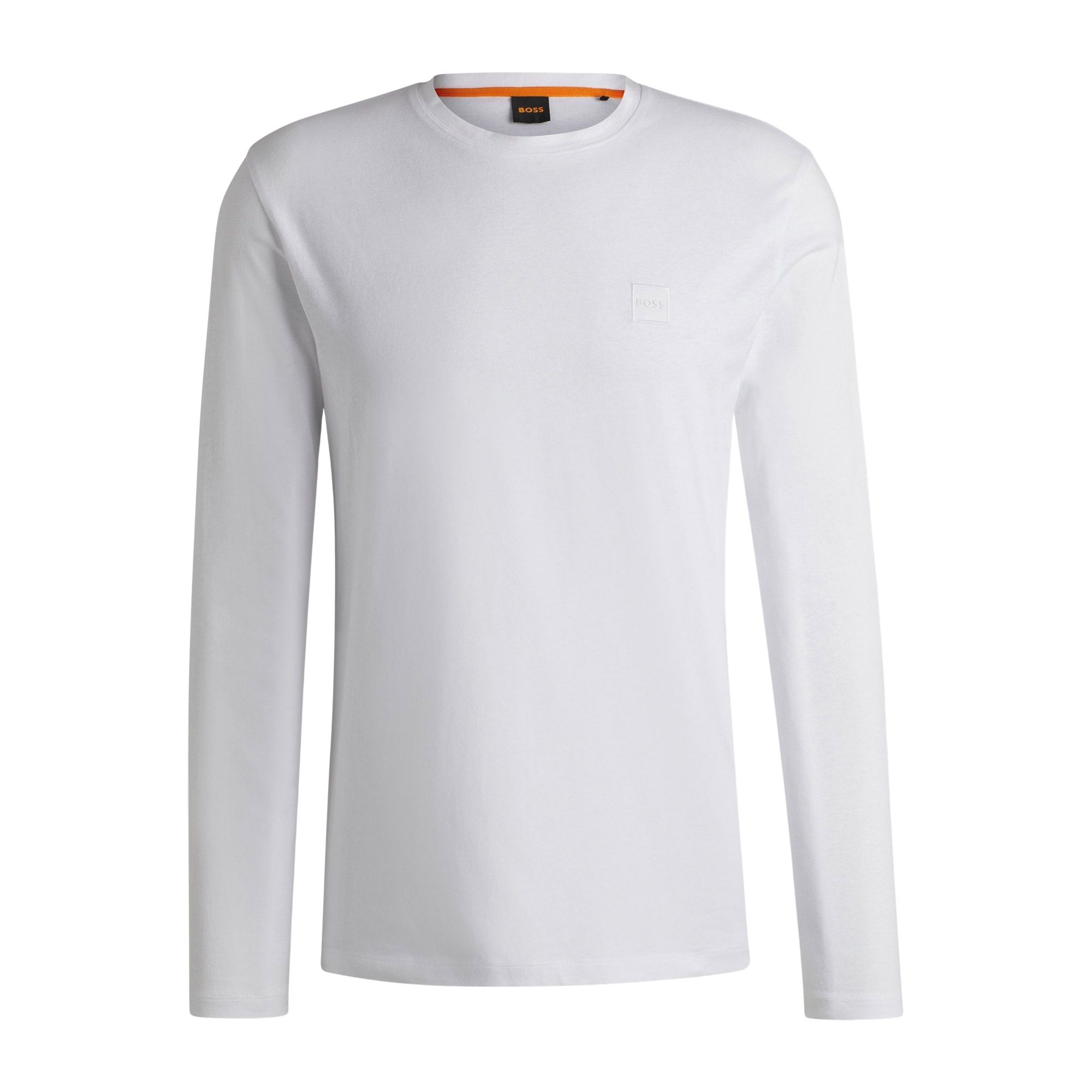 Boss Orange Shirt met lange mouwen Tacks met merkembleem op de borst