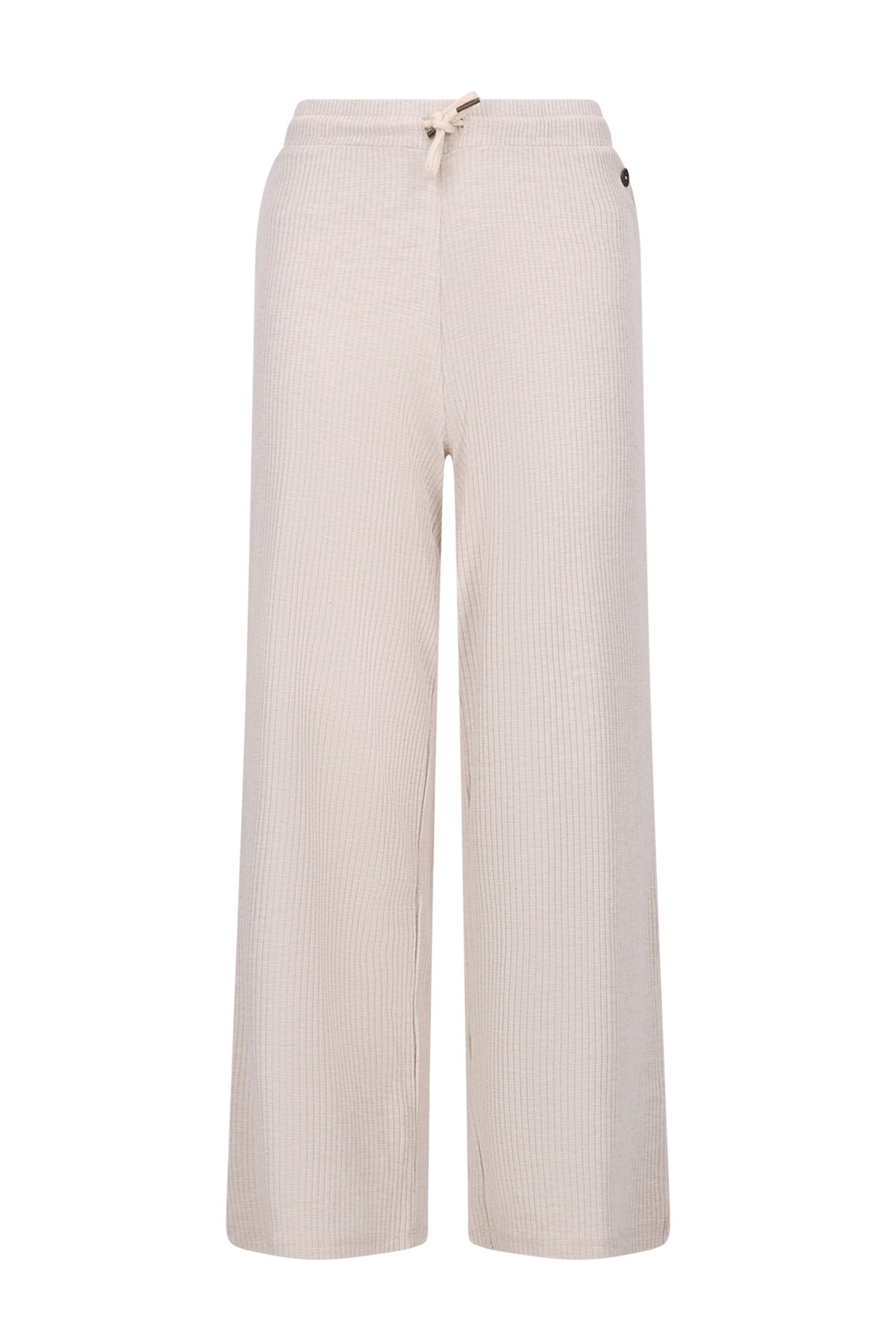 Like Flo winter wide leg broek meisjes - beige - Flun - rib - glitter
