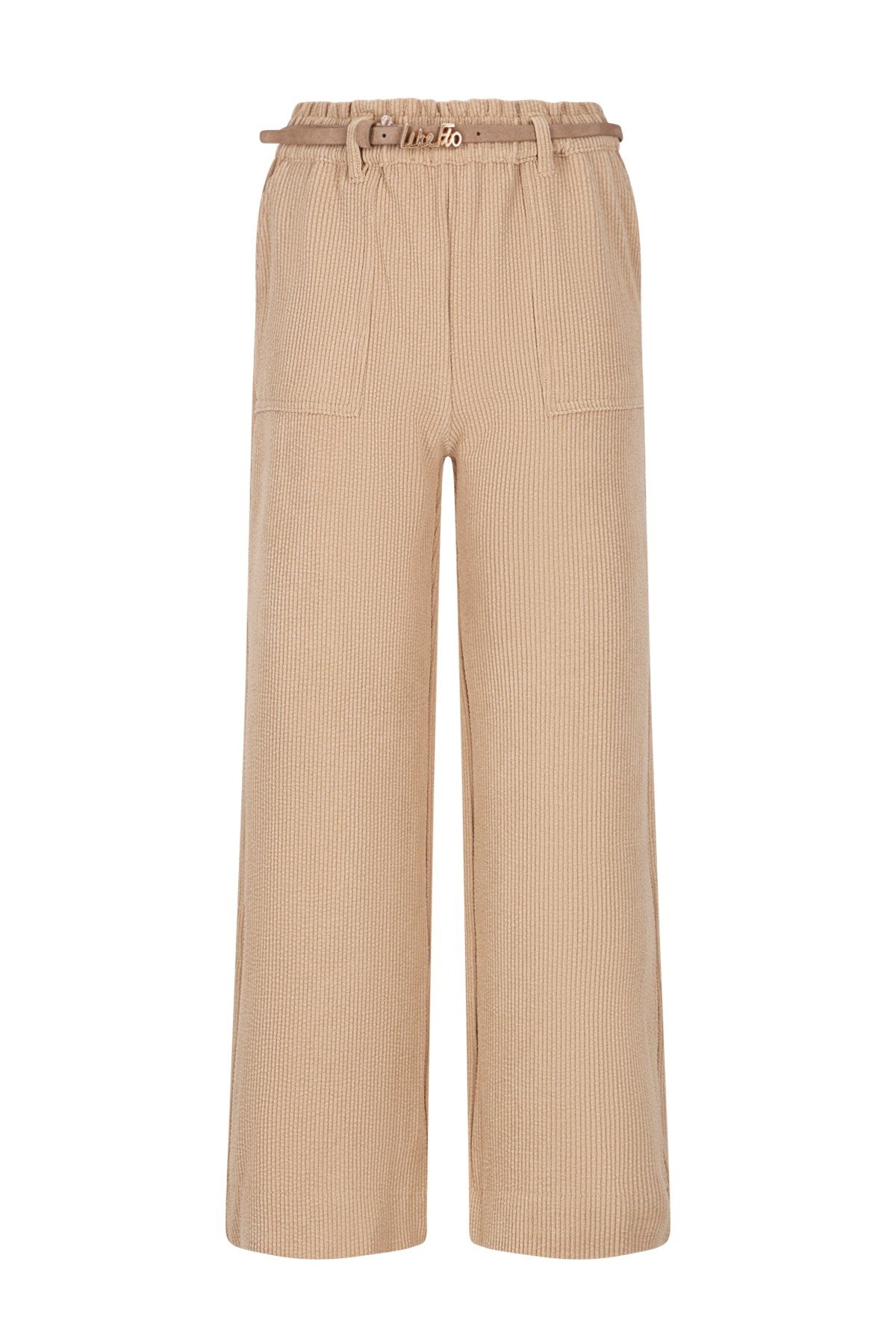 Like Flo winter corduroy wide leg broek meisjes - beige - Finn - riemlussen