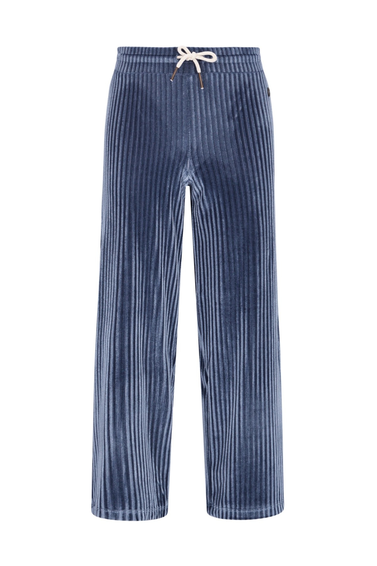 Like Flo winter velvet wide leg broek meisjes - blauw - Fem