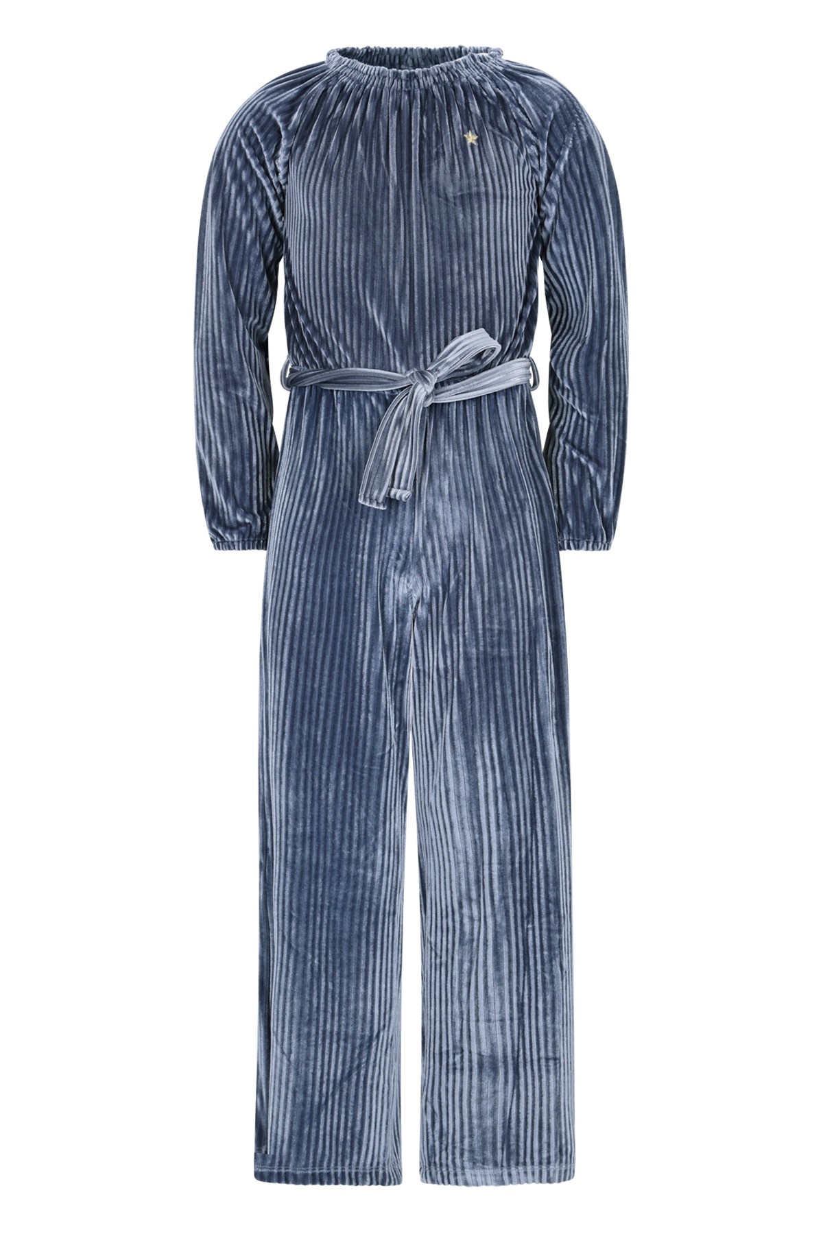 Like Flo winter velvet jumsuit meisjes - blauw - Bella