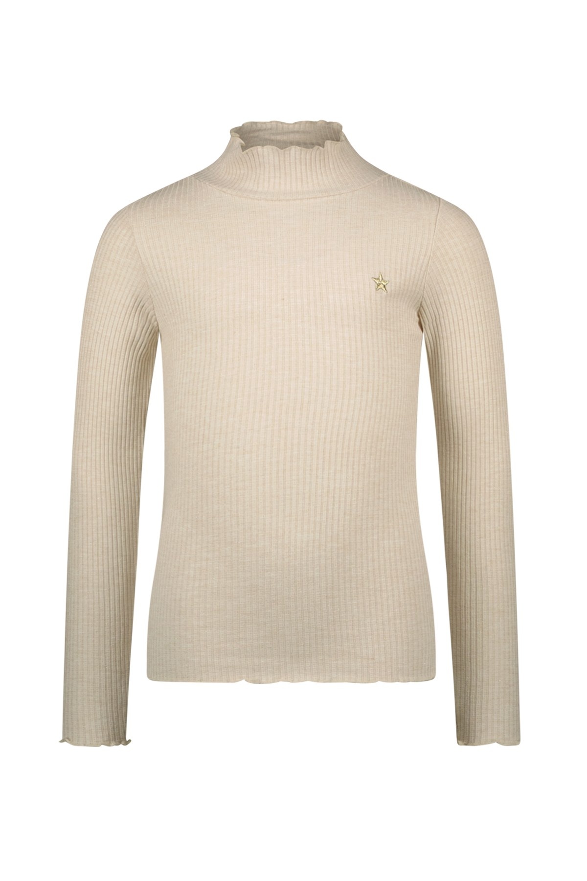 Like Flo winter top meisjes - beige - Eef - rib - glitter