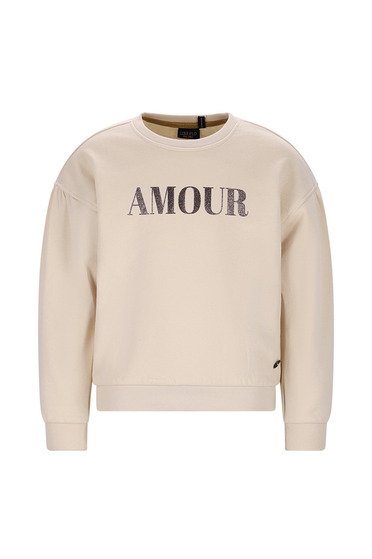 Like Flo winter sweater meisjes - beige - Danee - print