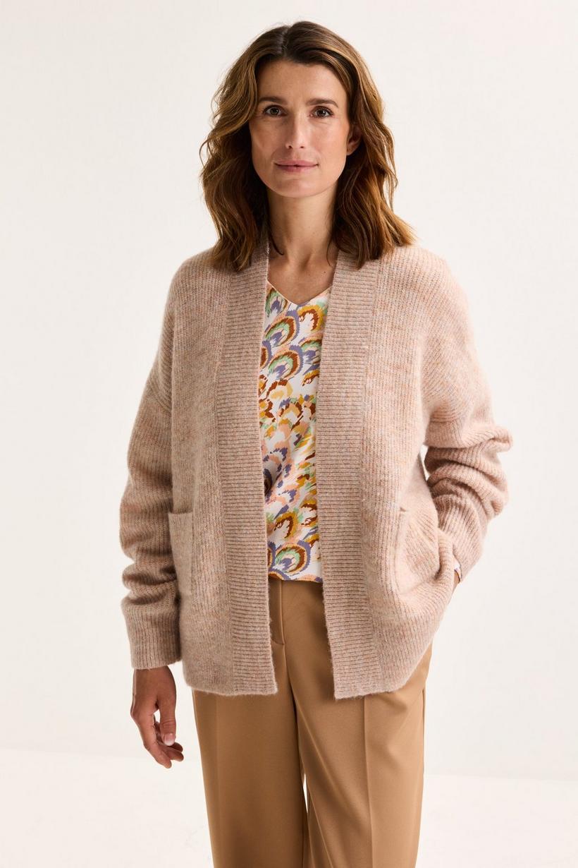 Mayerline Geribde Cardigan Met Mohair