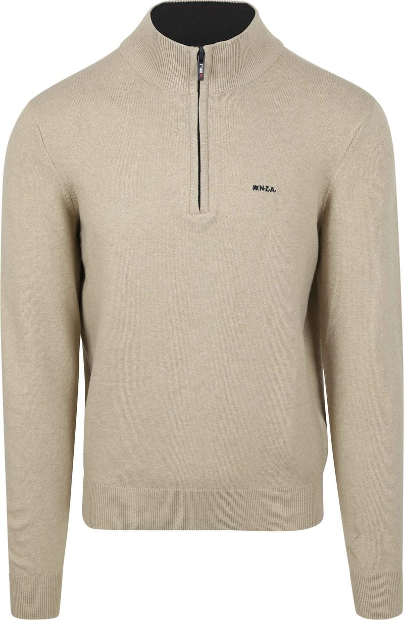 New zealand auckland NZA Half Zip Trui Christopher Melange Sand