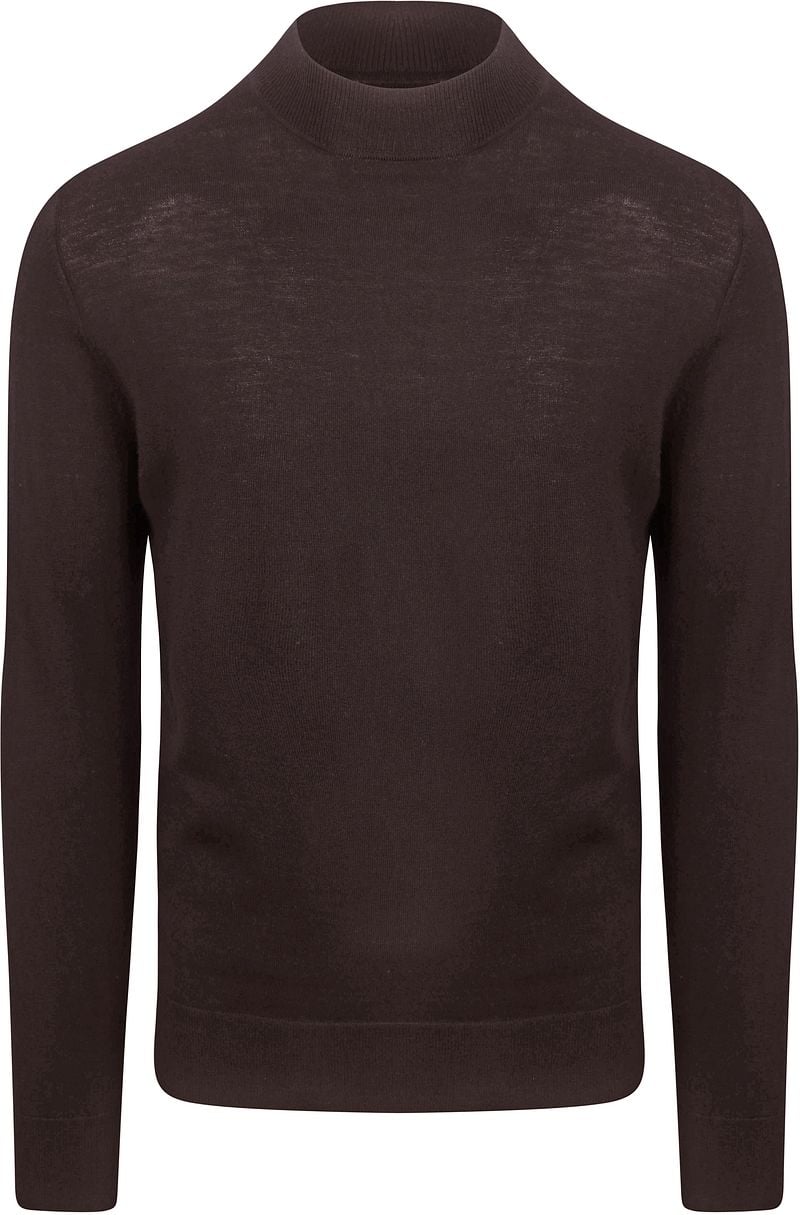 Profuomo Turtleneck Trui Merino Donkerbruin