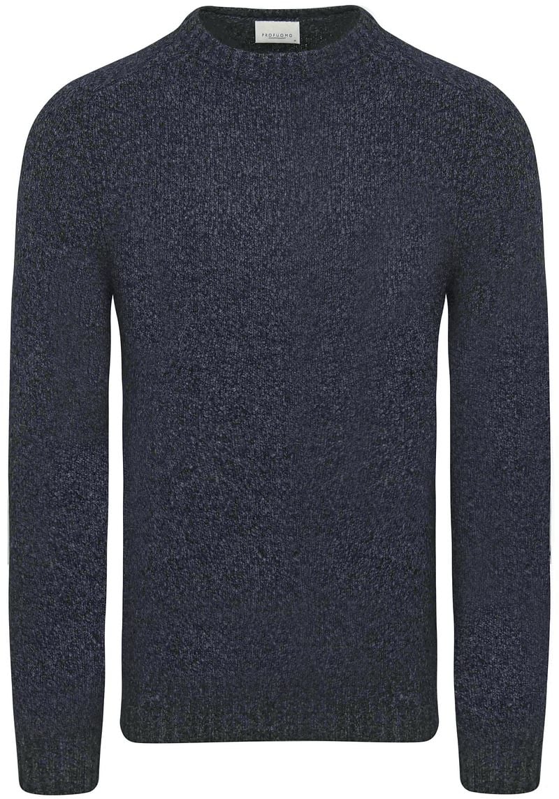 Profuomo Pullover Boiled Wool Navy
