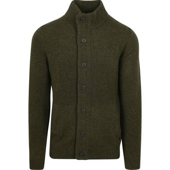 Barbour Sweater  Zip Vest Lamswol Donkergroen