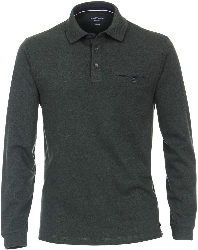 Casa Moda Polo LS Donkergroen