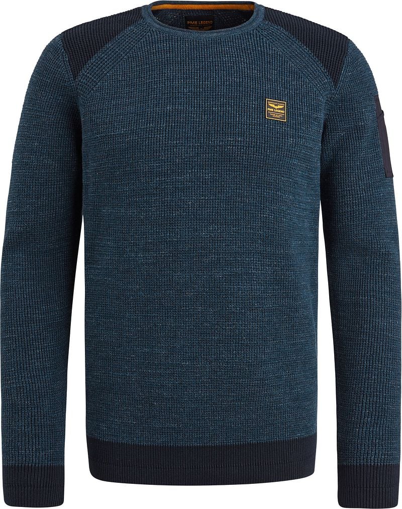 PME Legend Trui Rib Melange Navy